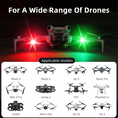 Lumière Stroboscopique Pour Avata 2 Drone Light Led Bike Aircraft Night Flying Lamp Flash Mini Flashing Warning Signal Light