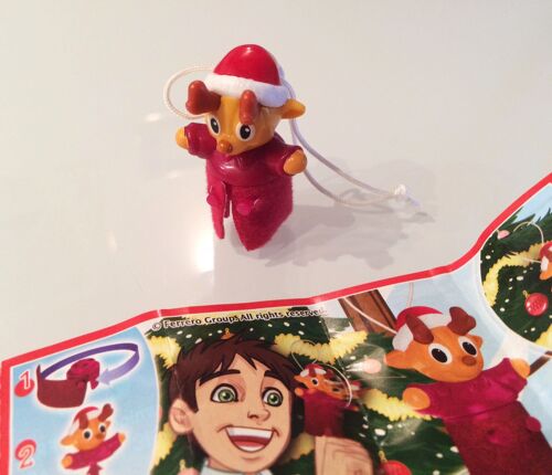 Figurine Kinder Noël / Renne Rouge À Suspendre Dans Le Sapin (Fs270)