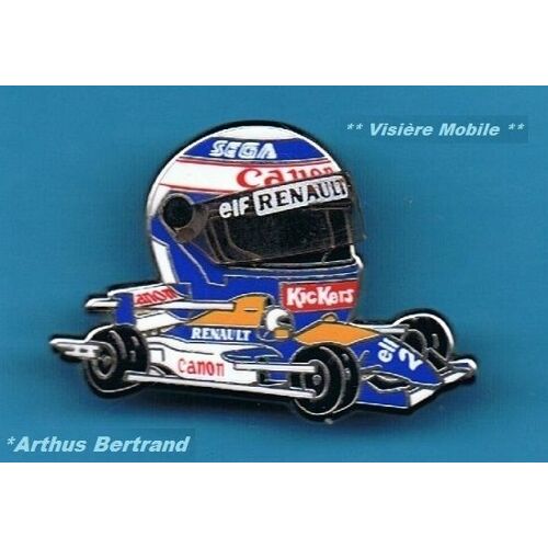6254 // 1 Pin's: Casque Renault F1 Canon Sega . (Visière Mobile) Arthus Bertrand