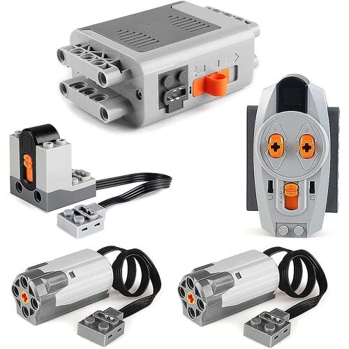 Kit D'alimentation De Blocs Motorisés De Fonction D'alimentation 5pcs 2 Moteurs Moyens, 1 Boîte De Batterie, 1 Télécommande Ir, 1