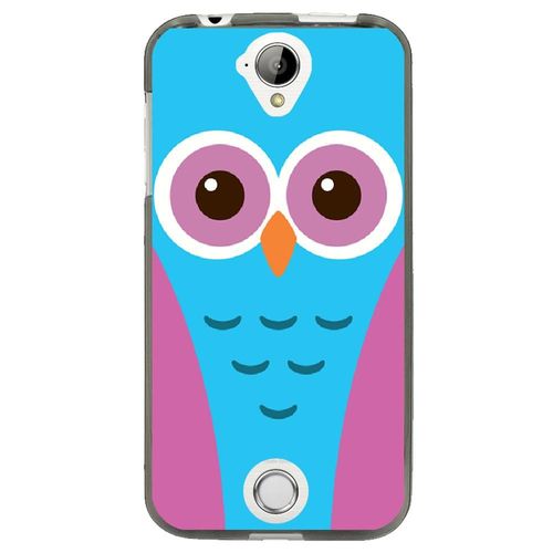 Coque Souple Pour Acer Liquid M320 Avec Impression Motifs Chouette Bleue Et Rose