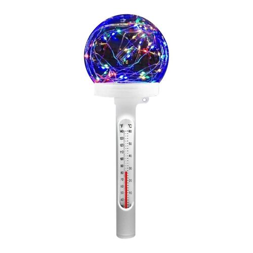 Thermomètre De Piscine Thermomètre De Piscine Flottant Avec Lumière Flottante Led Pour Piscines Et Spas Extérieurs Et Intérieurs 