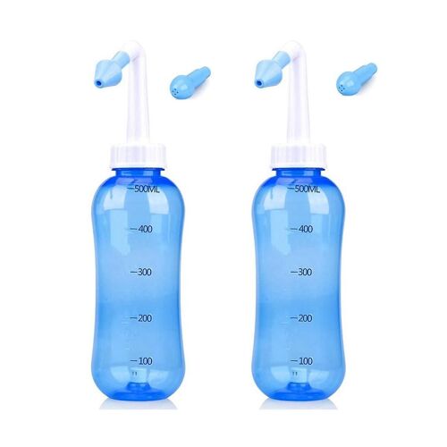 2pcs 500ml - Nettoyant De Nez Pour Lavage De Nez, Lave-Nez (Bouteille De 500 Ml)