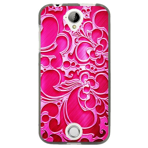 Coque Souple Pour Acer Liquid Z320 Avec Impression Motifs Arabesque Fushia