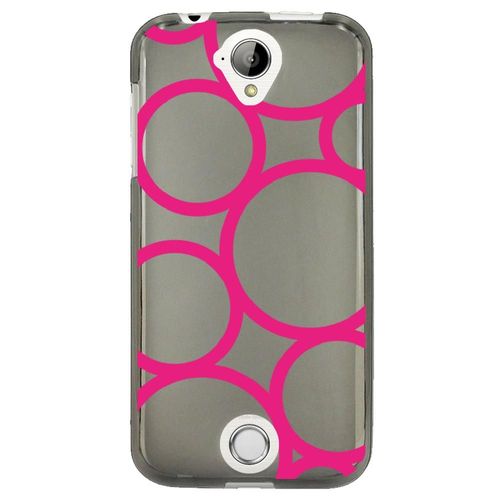 Coque Souple Pour Acer Liquid Z320 Avec Impression Motifs Ronds Fushias