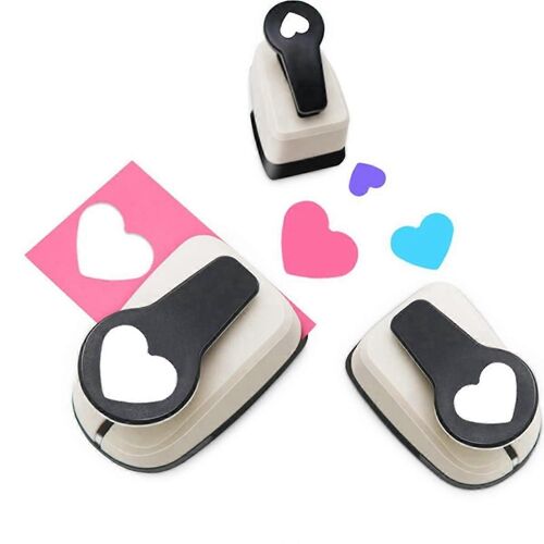 Poinçon Coeur, Poinçon En Papier Coeur, Poinçons Coeur Pour L'artisanat En Papier, Perforateur En Forme De Coeur, 9/16/25m