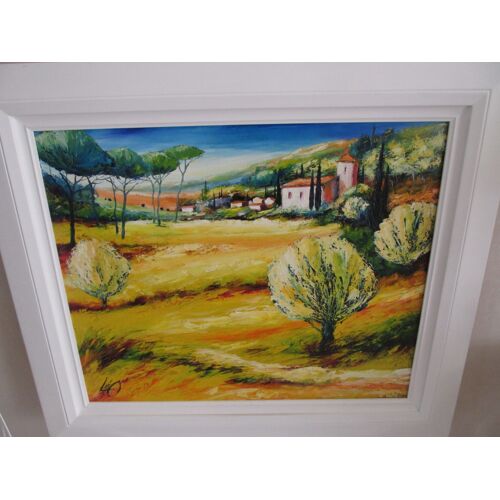 Tableau Original Peintre Léo - Le Hameau Provencal