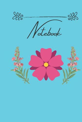 Notebook: Retro Styled Flower Blank Lined Notebook