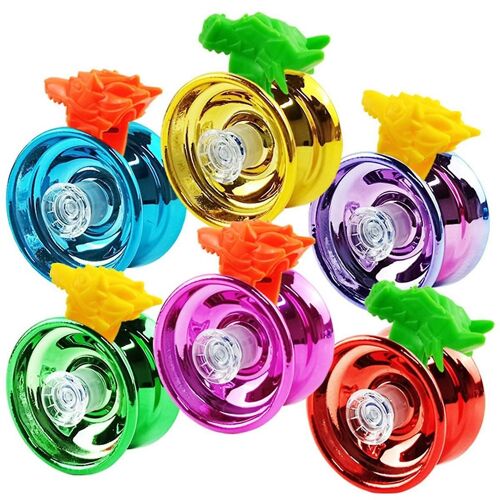 6pcs Responsive High-Speedalloy Yo-Yo Cnc Tour Avec Corde Pour Garçons Filles Enfants 6 Couleurs