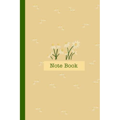 Note Book: Cute Daisy Art Single Ruled Note Book