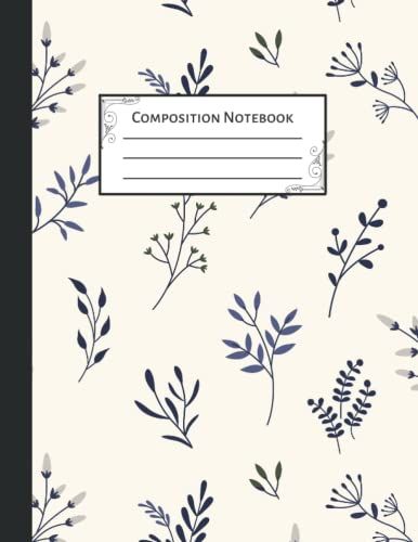 Lavender (Pale Orange) 120 Page Floral Composition Notebook (Journal) For School, For Work, For Women, For Girls: 8.5 X 11 (Letter) College Ruled