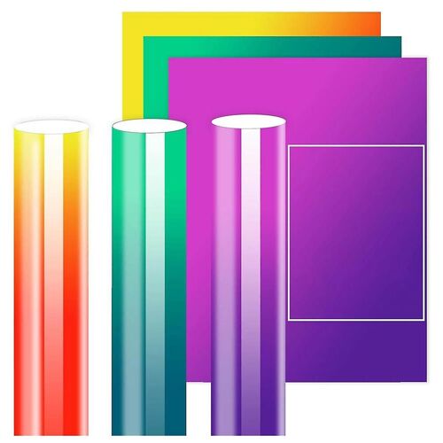 , 3 Feuilles De Vinyle Adhésif Thermochromique, Vinyle Sensible À La Température De La Chaleur Pour Autocollants D'artisanat De Bricolage