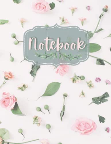 Notebook: Pink Flower Cover With 160 Lined Pages