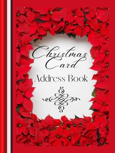 Christmas Card Address Book: Poinsettia Christmas Card Tracker