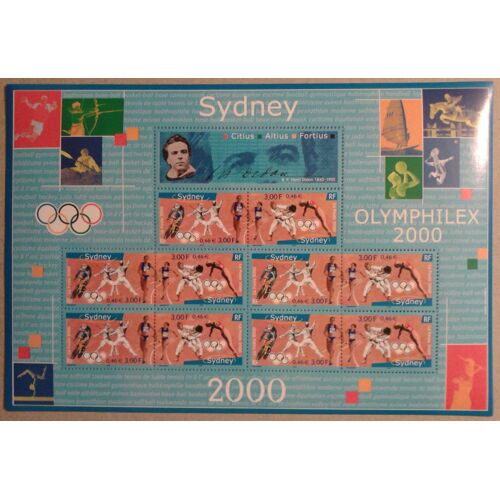 Bloc De Timbres Olymphilex Sydney 2000 Yt Bf 31a Neufs