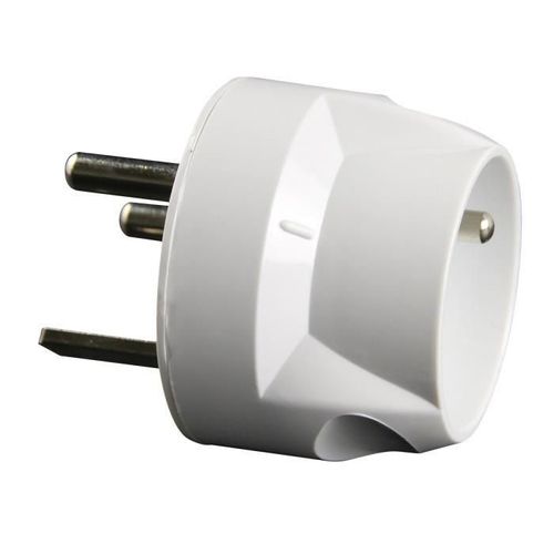 ZENITECH Adaptateur mâle 20A en femelle 16A blanc