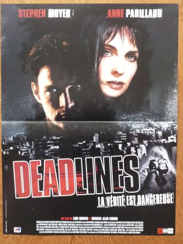 Deadlines De Ludi Boeken Et Lichaek Alan Lerner Avec Anne Parillaud - Affiche Originale De Film  Format 40 X 60 Cm