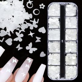 Faux-Ongles À Paillettes Pour La Saint-Valentin, Paillettes En Forme De C¿Ur, En Tranches, Fourniture De Manucure Française, D2ta 