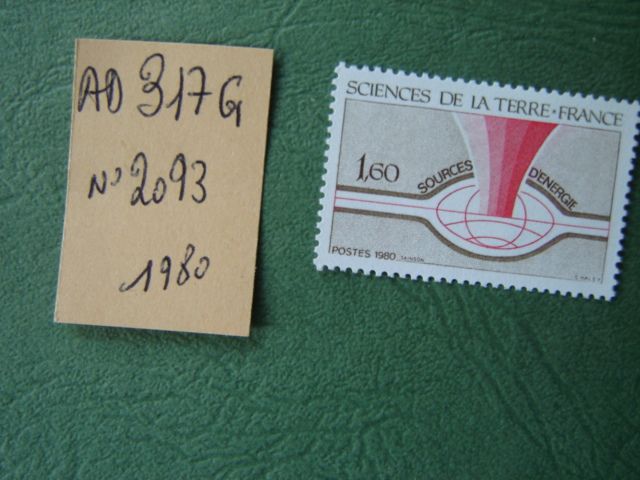 Ad 317 G // Timbre France Neuf 1980*N° 2093"Sciences Dela Terre"