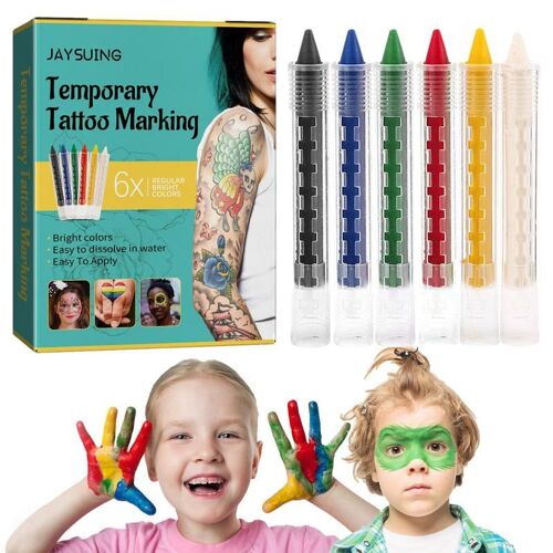 Ensemble De Stylos De Tatouage Temporaire Pour Femmes Et Filles, Imperméables, Art Corporel, Peau 