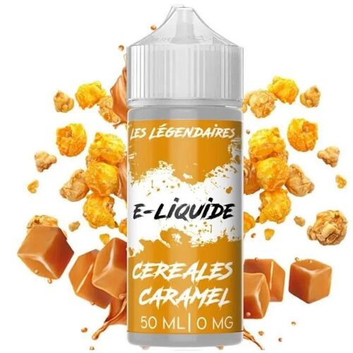 E-LIQUIDE 50ML SAVEUR CEREALES CARAMEL FONDANT-LES LEGENDAIRES- E-CIGARETTE