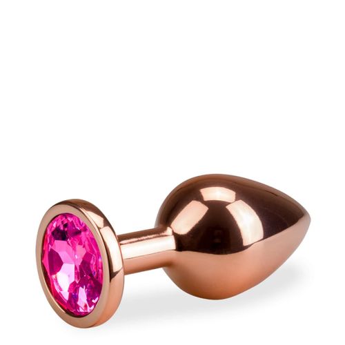 Plug Métal Bijou Anal Rosebud Rose Gold M - 9 Coloris