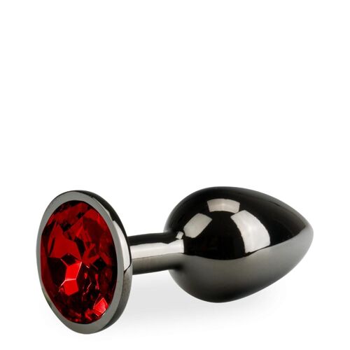 Plug Métal Bijou Anal Rosebud Gun Metal Taille S 50g