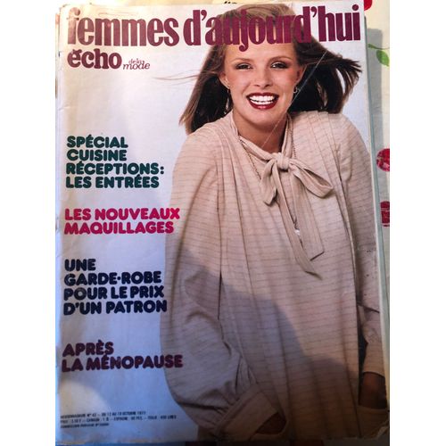 Femmes D Aujourdhui Echo De La Mode N° 42 Du 12 Octobre 1977