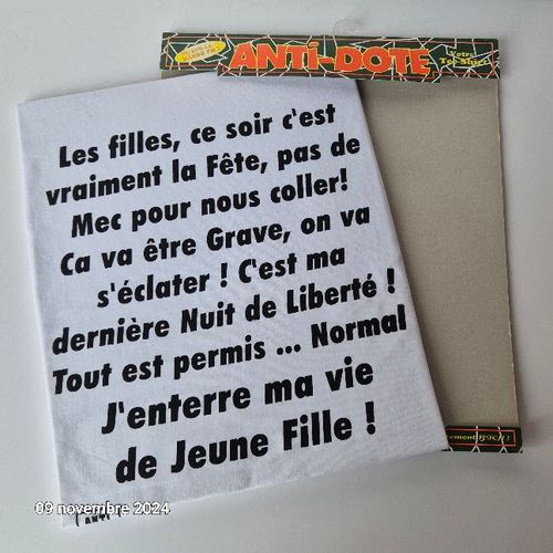 T-Shirt Pour Enterrement De Vie De Fille