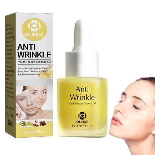 Huile À Essence Pour Le Visage 0.5 Floz, Liquide Réparateur Pour La Peau, Raffermissant, Éclaircissant, Améliorant Les Lignes Fines 