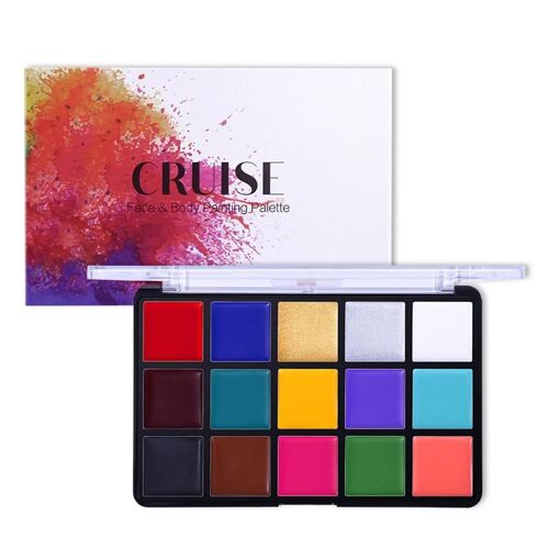Ensemble De Peinture À L'huile Professionnelle, Palette De 15 Couleurs, Maquillage De Scène, Art Corporel