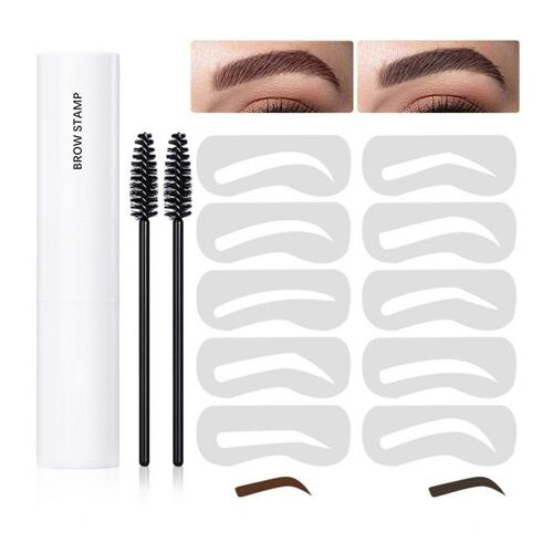 Kit De Maquillage Imperméable En Une Étape, Sourcils, Contours, Stbbles, Teinte, Anciers Naturel, Lignes De Cheveux, Poudre, Double Extrémité 