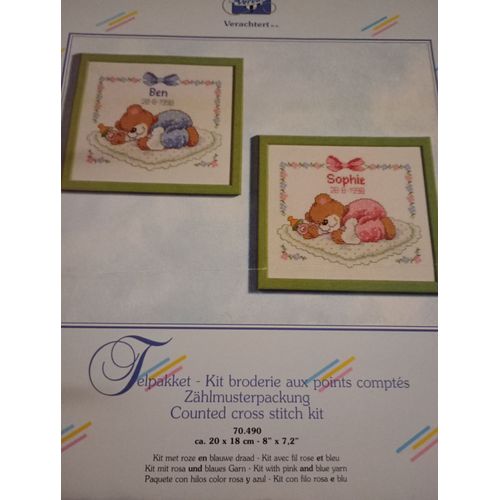 Grille Point De Croix Compté Ourson