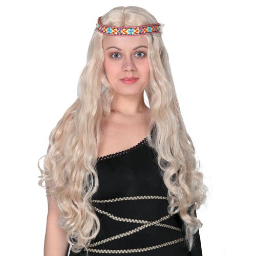 Perruque Longue Hippie Blonde Femme Taille Unique