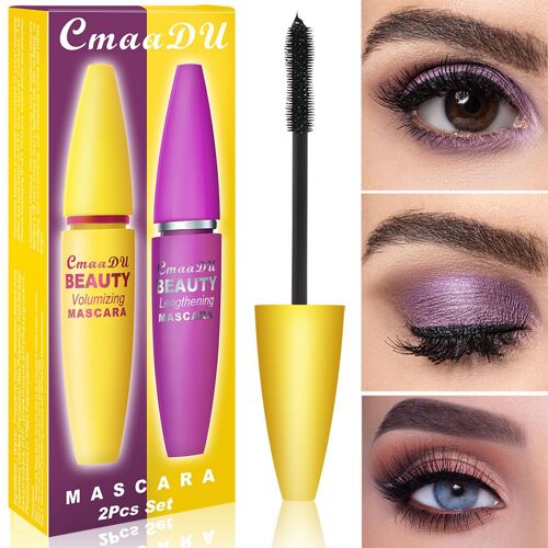 Mascara Volumisant De Beauté, Crème Fine, Lisse, Douce Et Non Irritante, Mascara Volumisant Imperméable Et Anti-Transpiration, 5ml * 2 