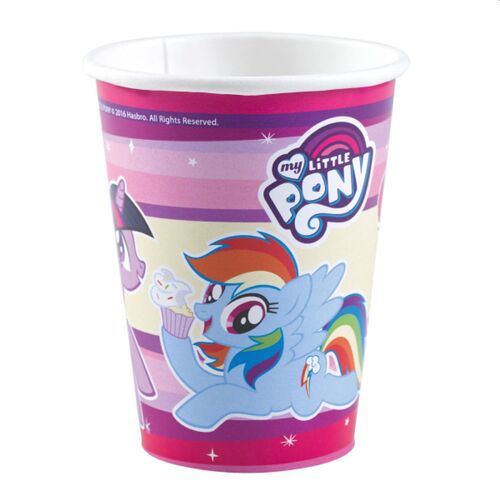 LOT 8 Gobelets en Papier Mon petit poney - My little Pony 250ml - AMSCAN