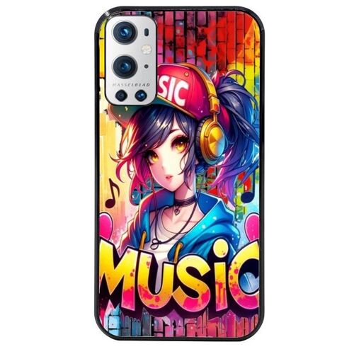 Coque Noire Pour Oneplus 9 Pro Anime Manga Et Music