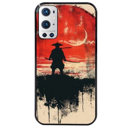 Coque Noire Pour Oneplus 9 Pro Samourai Rouge