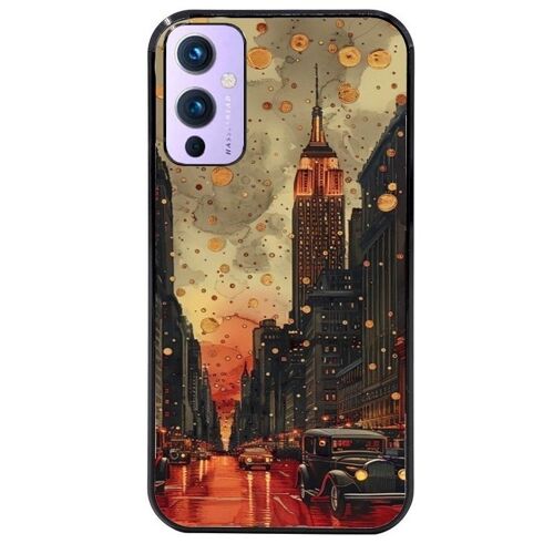 Coque Noire Pour Oneplus 9 New York Vintage