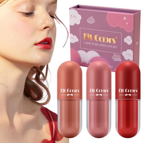 Rouge À Lèvres Mat Et Lisse En Velours, 3 Pièces/Ensemble, Maquillage, Crème Imperméable, Bâtonnets De Lèvres Longs Et Lisses 