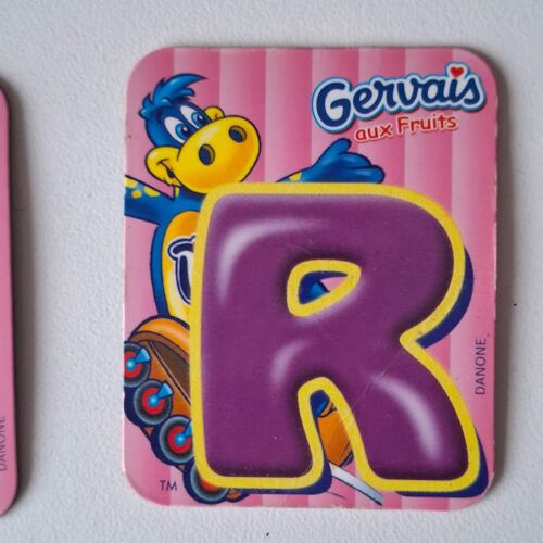 Magnet Gervais Danone Ancienne Série Grosses Lettres En Couleur Lettre R Roller