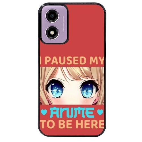 Coque Noire Pour Moto E14 Anime Manga Et Coeur