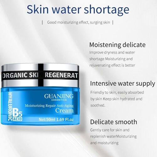 Crème Réparatrice Hydratante Anti-Âge, 30ml, Renforce L'élasticité Et L'éclat De La Peau, Lisse Les Rides Et Ridules, Hydrate La Peau Sèche Et Terne 