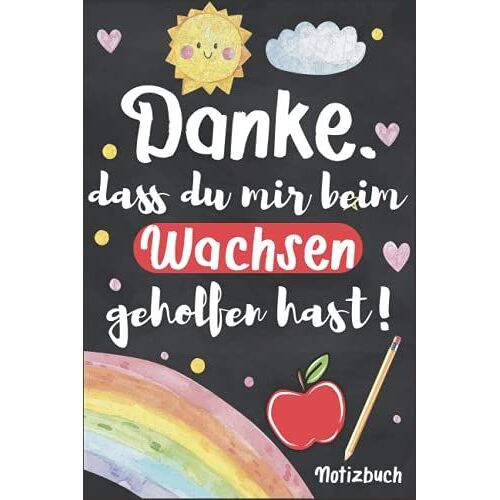 Danke, Dass Du Mir Beim Wachsen Geholfen Hast!: A5 Notizbuch 120 Seiten Liniert Als Geschenk | Kindergarten Abschiedsgeschenk Für Erzieher, ... Für Geburtstag, Weihnachten Order Danke Sagen