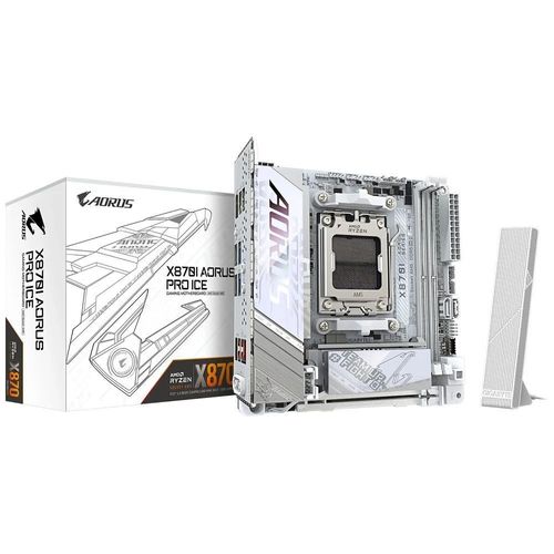 Gigabyte X870I AORUS PRO ICE, AMD X870, AMD socket AM5, Dual Channel DDR5 (5200MHz)