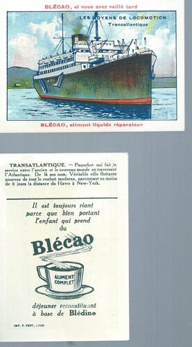 Image À Collectionner " Blécao, Si Vous Avez Veillé Tard " - Les Moyens De Locomotion : Paquebot Transatlantique