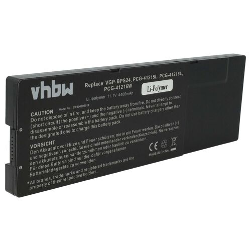 vhbw Batterie compatible avec Sony Vaio VPC-SB38FJ/P, VPC-SB38GA/B, VPC-SB38FJ/W ordinateur portable (4400mAh, 11,1V, Li-ion) - puce d'information