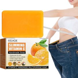 Savon Fait À La Main Vitamine C 100g, Brûleur Rapide De Graisse Du Ventre, Savon Amincissant Pour Le Corps 