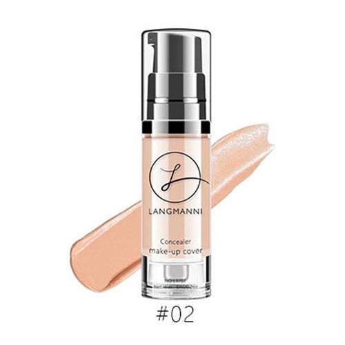 Langmanni-Fond De Teint Liquide, Correcteur, Éclaircissant Pour La Peau, Résistant À L'eau, Maquillage Sans Fusion, Bb Crème, Longue Tenue, Contrôle Du Sébum 