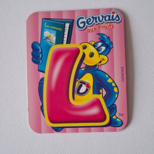 Magnet Gervais Danone Ancienne Série Grosses Lettres En Couleur Lettre L Livre Lecture